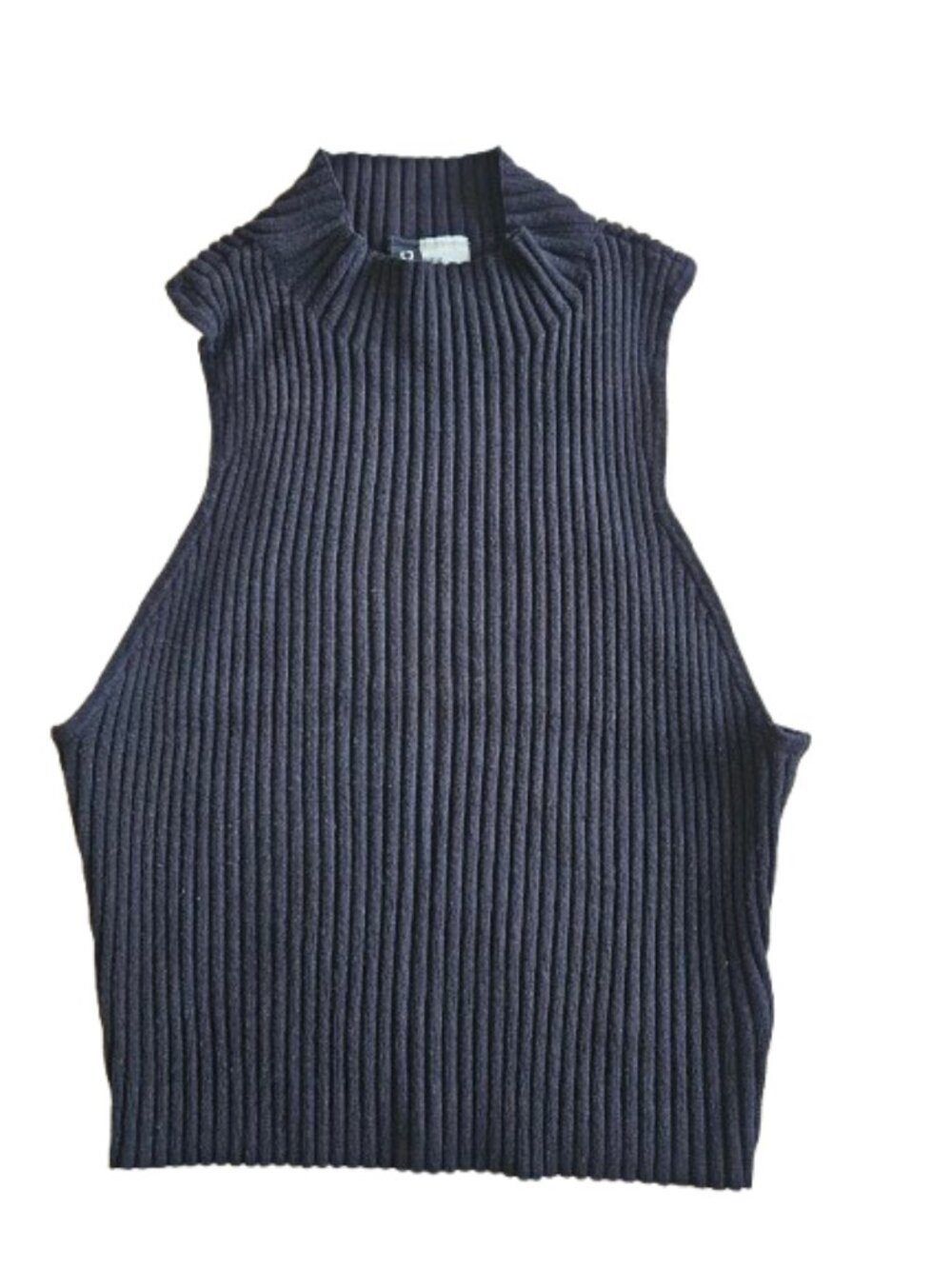 H&M DIVIDED Ribbed Sleeveless Mock Neck Top Size Medium